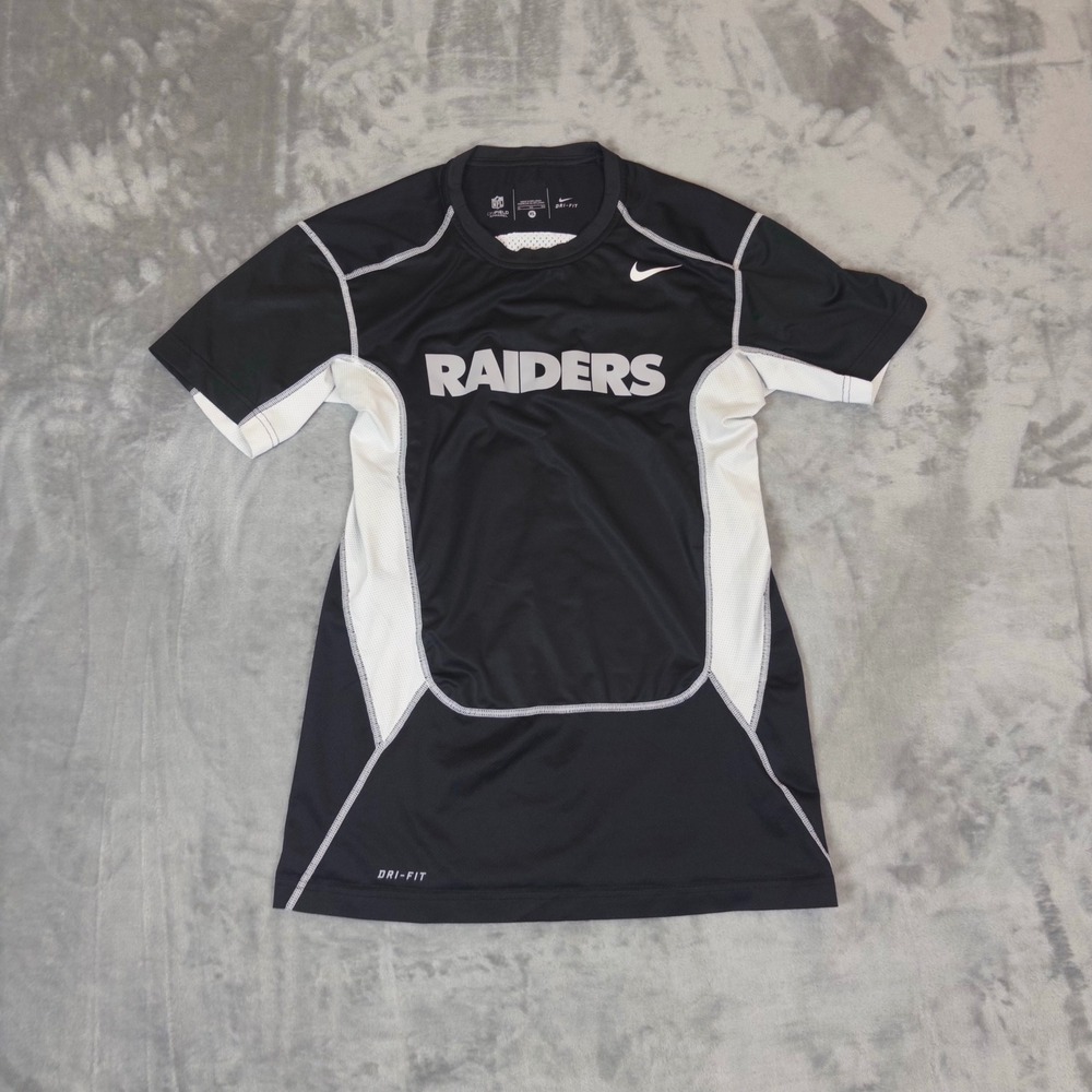 Nike NFL Raiders Shirt Mens XL Black Dri-FIT Onfield Apparel Training Tee